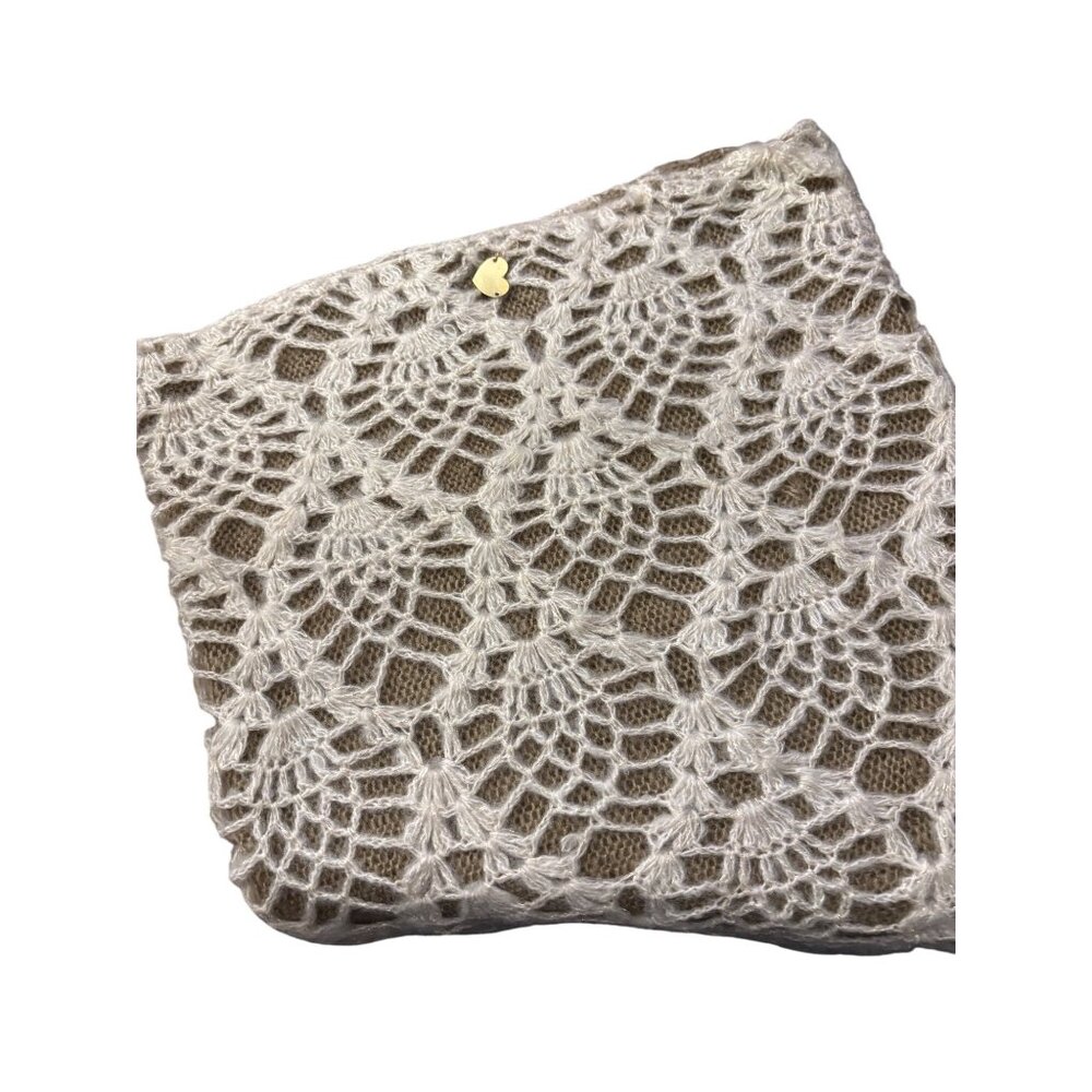 Betsey Johnson Crocheted Lace Infinity ScarfHead Wrap Neck‎ Cowl